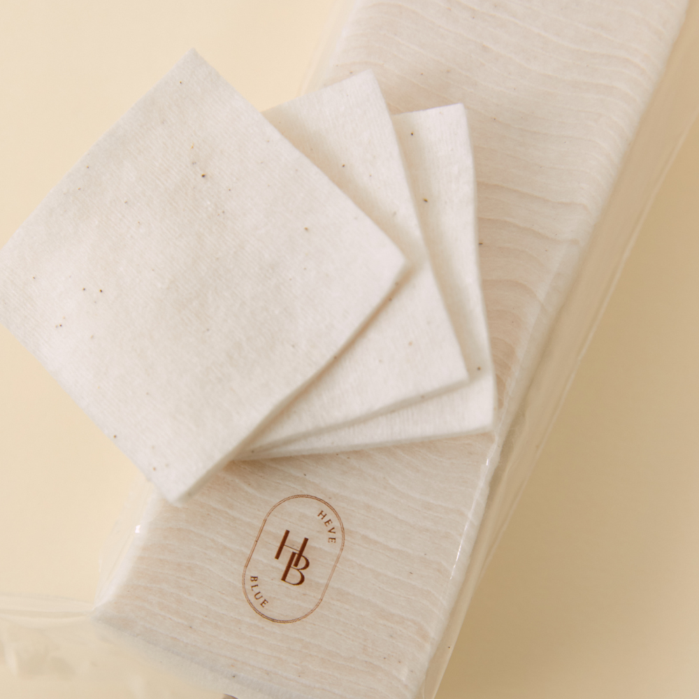 Heveblue Unbleached Biodegradable 100% Cotton Pad - 70pcs