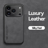 Luxury Leather iPhone 17 Pro Max Case - Shockproof Cover for Ultimate Protection