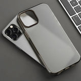 Translucent Clear Phone Case For iPhone 16 Pro Max 15 14 16 Plus 13 12 Mini 11 Matte Black