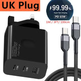 160W USB Type C Fast Charger with Quick Charge 3.0 for iPhone, Samsung, Xiaomi, Redmi, and OPPO