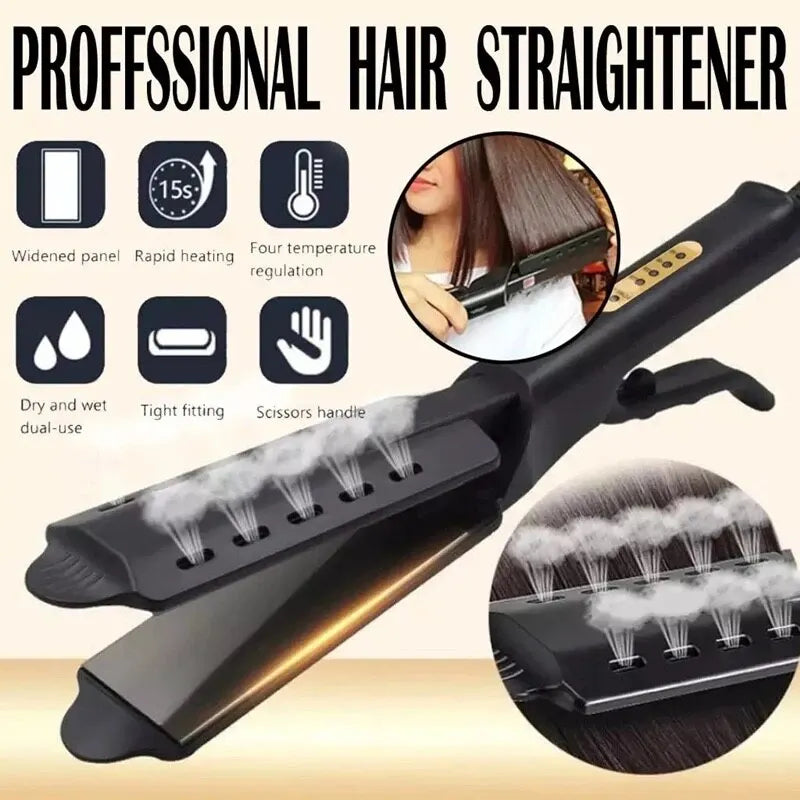 Curling and Straightening Dual Use Hair Straightener - Portable, Constant Temperature with 4 Gears for Effortless Styling