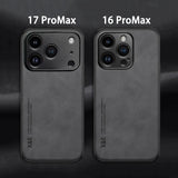 Luxury Leather iPhone 17 Pro Max Case - Shockproof Cover for Ultimate Protection