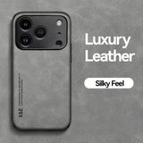 Luxury Leather iPhone 17 Pro Max Case - Shockproof Cover for Ultimate Protection