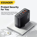 Essager 100W GaN USB Type C Car Charger for Quick Charge 4.0/3.0 - Fast Charging Solution for iPhone 14/13/12, Xiaomi, and MacBook