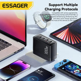 Essager 100W GaN USB Type C Car Charger for Quick Charge 4.0/3.0 - Fast Charging Solution for iPhone 14/13/12, Xiaomi, and MacBook