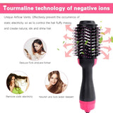 4 in 1 Hair Straightener, Curling Iron, and Hot Air Comb for Volumizing and Drying