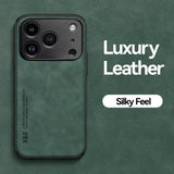 Luxury Leather iPhone 17 Pro Max Case - Shockproof Cover for Ultimate Protection