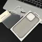 Translucent Clear Phone Case For iPhone 16 Pro Max 15 14 16 Plus 13 12 Mini 11 Matte Black