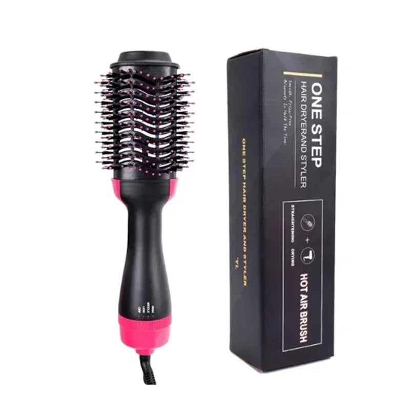 4 in 1 Hair Straightener, Curling Iron, and Hot Air Comb for Volumizing and Drying