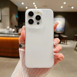 Translucent Clear Phone Case For iPhone 16 Pro Max 15 14 16 Plus 13 12 Mini 11 Matte Black
