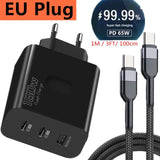 160W USB Type C Fast Charger with Quick Charge 3.0 for iPhone, Samsung, Xiaomi, Redmi, and OPPO