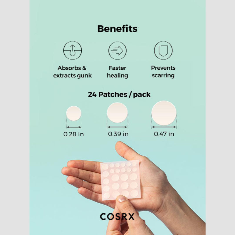 COSRX Acne Pimple Master Patch  Hydrocolloid Spot Treatment for Overnight Use  Blemish Cover Stickers for Whiteheads & Pimples