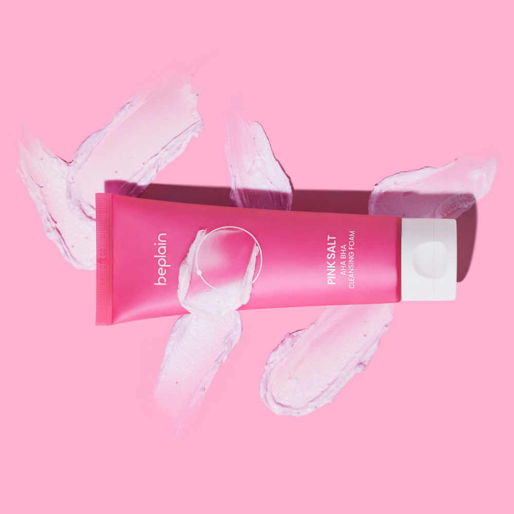 Beplain Pink Salt AHA BHA Cleansing Foam (120ml)