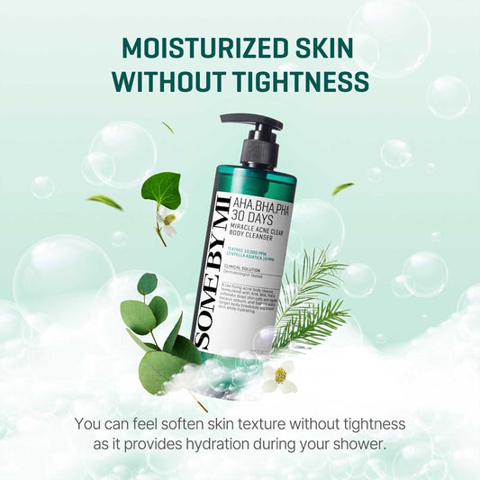 SOME BY MI AHA BHA PHA 30‑Day Miracle Acne Clear Body Cleanser – Triple‑Acid Exfoliating Body Wash