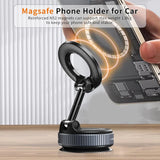 Foldable Magnetic Car Phone Holder – 360° Rotating Suction Cup Mount