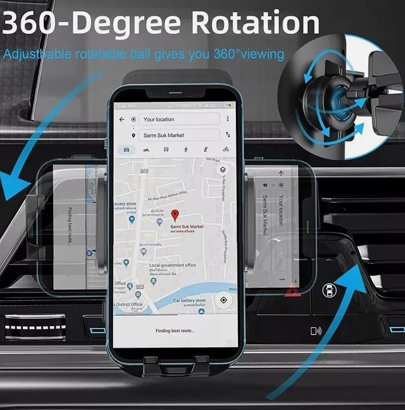 360° Car Phone Holder – Universal Mount for Windshield, Dashboard, Air Vent & Desk