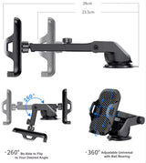 360° Car Phone Holder – Universal Mount for Windshield, Dashboard, Air Vent & Desk