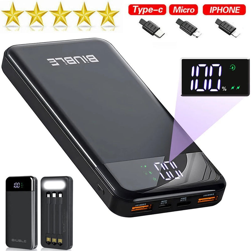 9000000mAh Power Bank - Fast Charging USB External Battery for Mobile Phones
