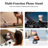 Foldable Magnetic Car Phone Holder – 360° Rotating Suction Cup Mount