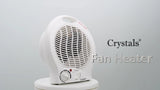 KW Portable Electric Heater - 2000W Upright Hot Air Fan with Overheat Protection