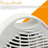KW Portable Electric Heater - 2000W Upright Hot Air Fan with Overheat Protection