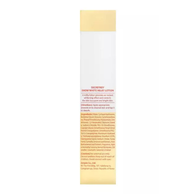 Secret Key Snow White Milky Lotion – Lightweight Brightening Body Lotion with Niacinamide (120g)